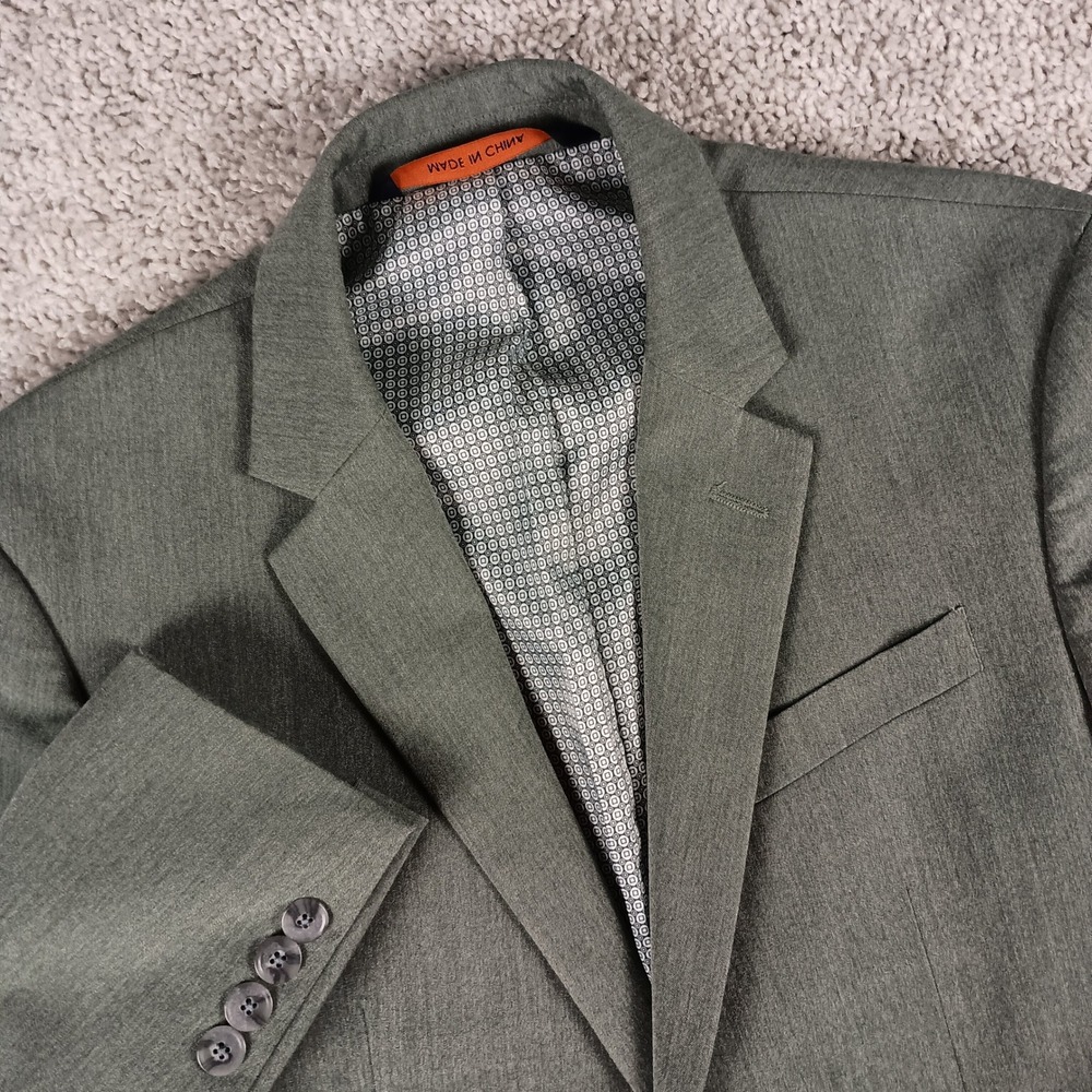 Egara 34S 29x30 Green Skinny Fit Stretch 2 Piece Suit Set With Matching Tie